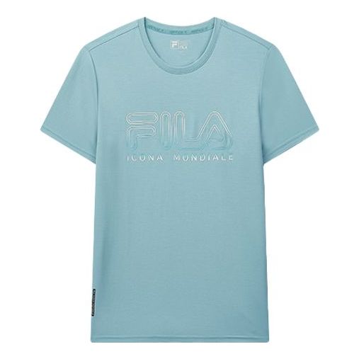 FILA Hollow Out Subject Printing Short Sleeve Green F11M038120F-TQ