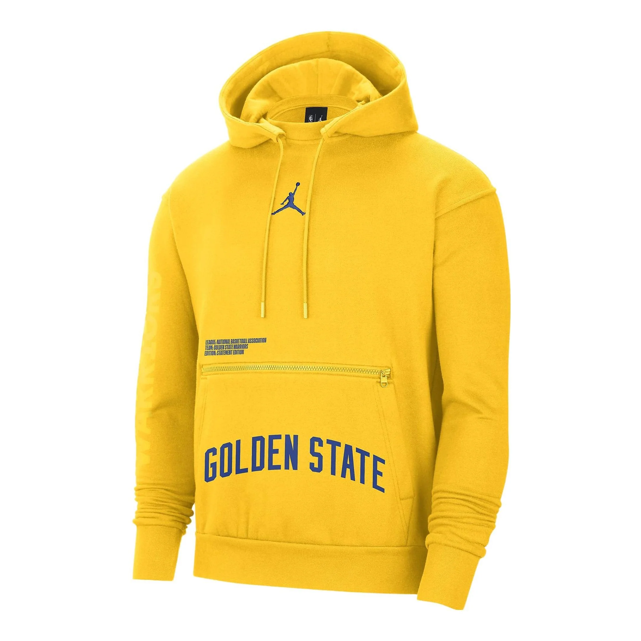 Air Jordan Golden State Warriors Courtside Statement Edition NBA Fleece Pullover Hoodie 'Yellow' DR7001-728