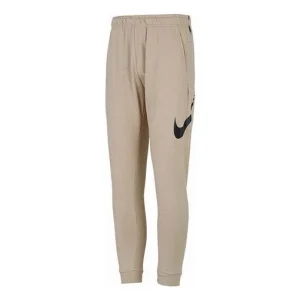 Men's Nike Solid Color Logo Casual Knit Sports Pants/Trousers/Joggers Khaki CU6776-247