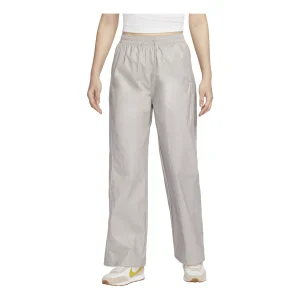 (WMNS) Nike Woven High-Waisted Open-Hem Pants 'Light Iron Ore' HM9765-014