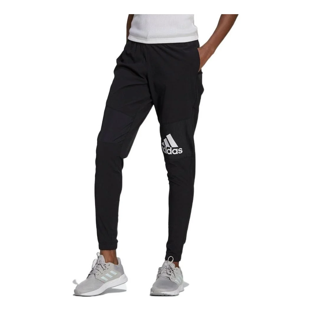 (WMNS) adidas AEROREADY Lightweight Stretchy Woven Sport Pants Asia Sizing 'Black White' GL3927