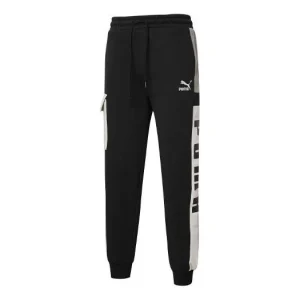 PUMA Logo Retro Cargo Pants 'Black' 535067-01