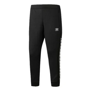 adidas Oe Tape Pant Casual Elastic Waistband Sports Long Pants Black FS5024