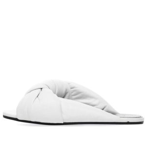 (WMNS) Balenciaga Drapy Flat Sandals 'White' 636576WA2M09002