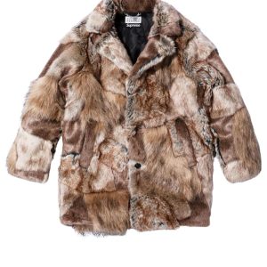 Supreme x Mm6 Maison Margiela Patchwork Faux Fur Coat 'Brown Tan' SUP-SS24-118