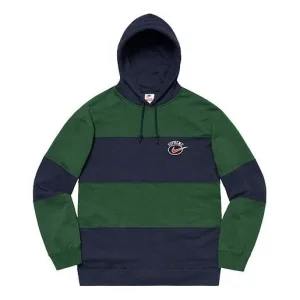 Supreme SS19 x Nike Stripe Hooded Sweatshirt 'Blue' SUP-SS19-10154