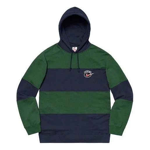 Supreme SS19 x Nike Stripe Hooded Sweatshirt 'Blue' SUP-SS19-10154