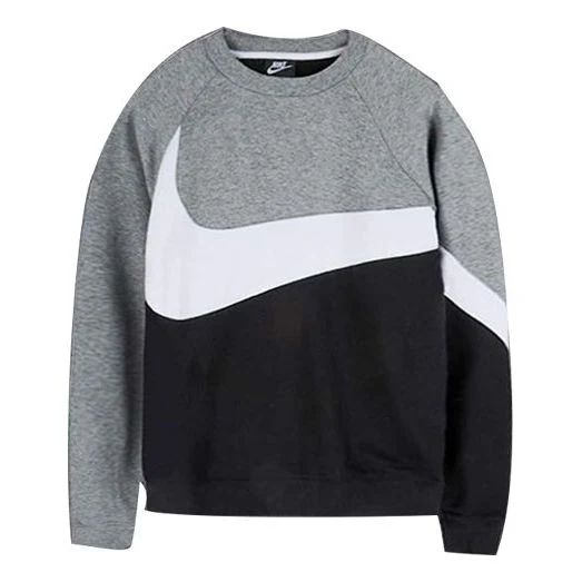 Nike Big Swoosh French Terry 'Grey/Black' AR3089-011