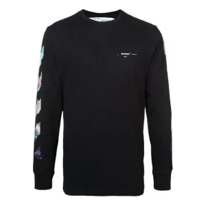 Off-White C/O Virgil Abloh Men'S Black Diag Arrows Long Sleeve T-Shirt OMAB001R191850121088
