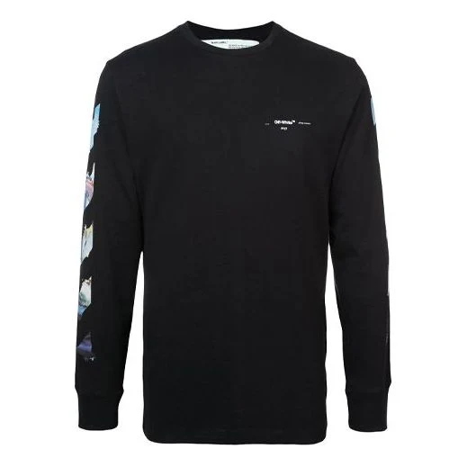 Off-White C/O Virgil Abloh Men'S Black Diag Arrows Long Sleeve T-Shirt OMAB001R191850121088