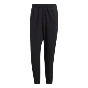 Men's adidas Solid Color Brand Logo Elastic Waistband Bundle Feet Sports Pants/Trousers/Joggers Black HM2941