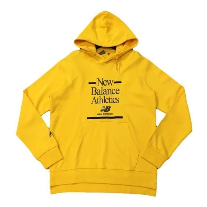 New Balance Athletic Logo Print Hoodie Asia Sizing 'Yellow' NC933041-MUS