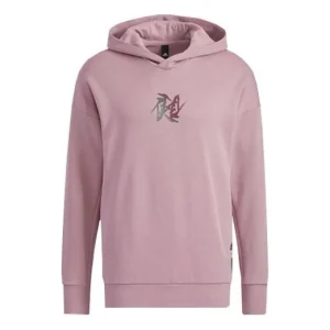 Men's adidas Wj Swt Hood Martial Arts Series Printing Sports Light Purple HE5119