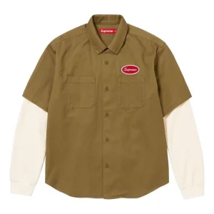 Supreme FW23 Week7 Thermal Sleeve Work Shirt 'Brown' SUP-FW23-121