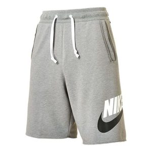 Men's Nike Lacing Breathable Logo Sports Shorts Gray DM6817-029
