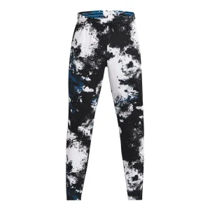 Under Armour Essential Fleece Paint Joggers 'White Blue' 1382315-101