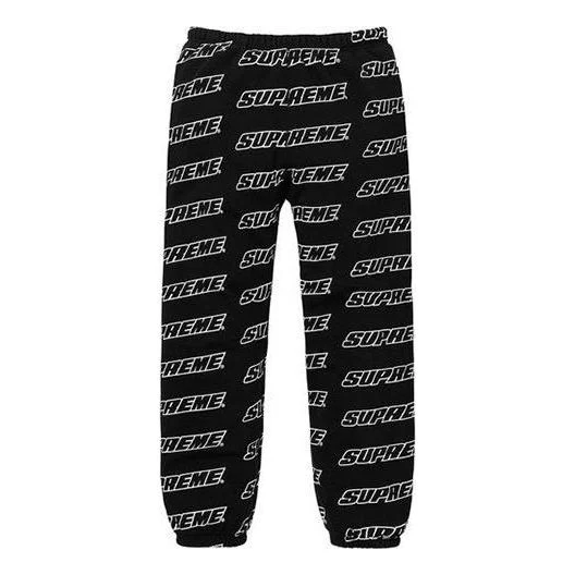 Supreme Repeat Sweatpants 'Black White' SUP-SS18-794