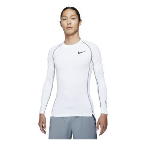 Nike Pro Dri-fit Athleisure Casual Sports Round Neck Long Sleeves White DD1991-100