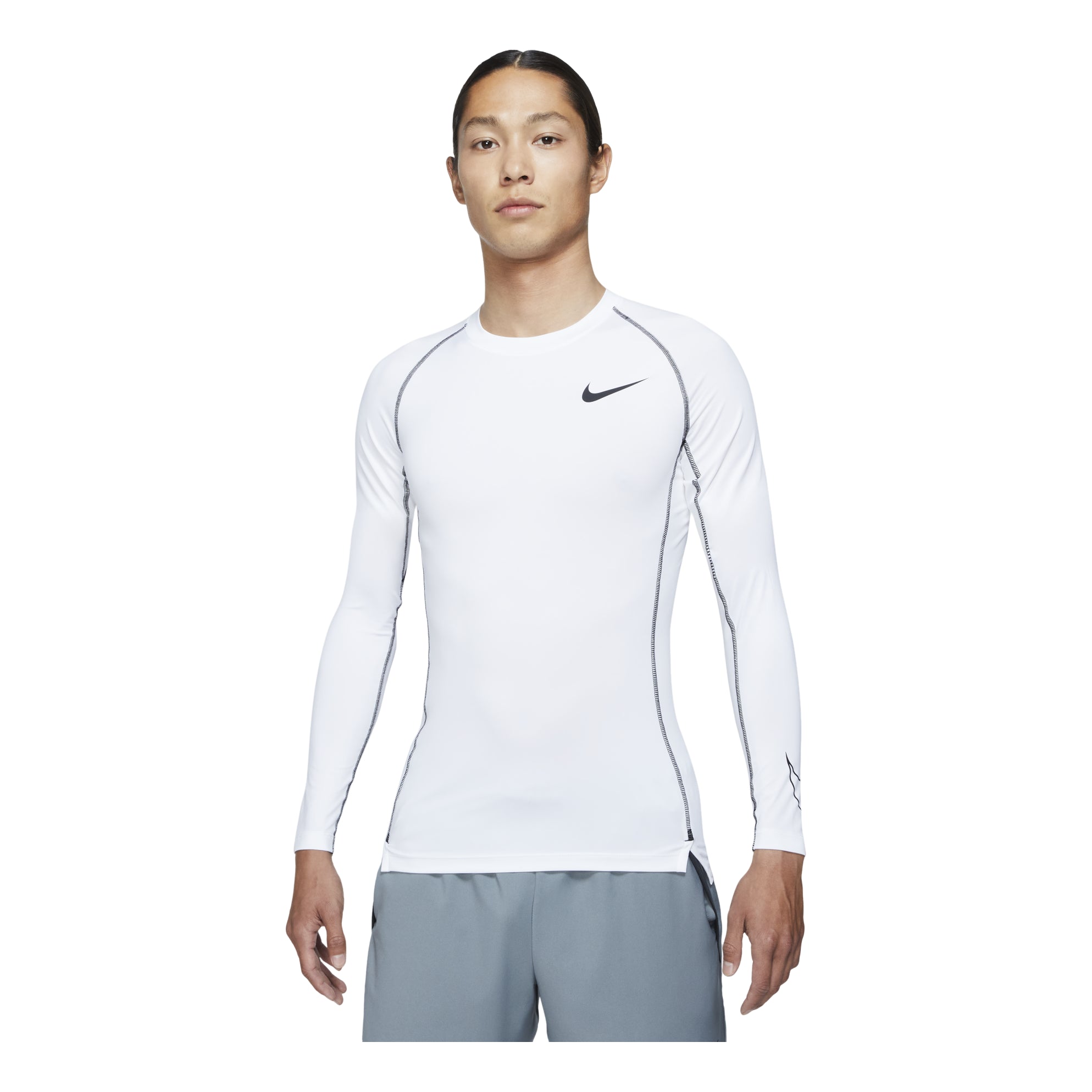 Nike Pro Dri-fit Athleisure Casual Sports Round Neck Long Sleeves White DD1991-100