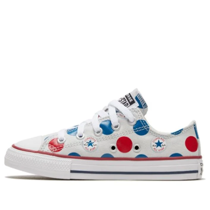 (GS) Converse Chuck Taylor All Star Polka Dots 'White Blue Red' 667597C