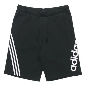 adidas neo Side Stripe Logo Printing Casual Sports Shorts Black GJ6691