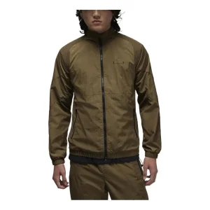 Air Jordan Solid Color Pattern Printing Casual Jacket Men's Brown DQ8074-385