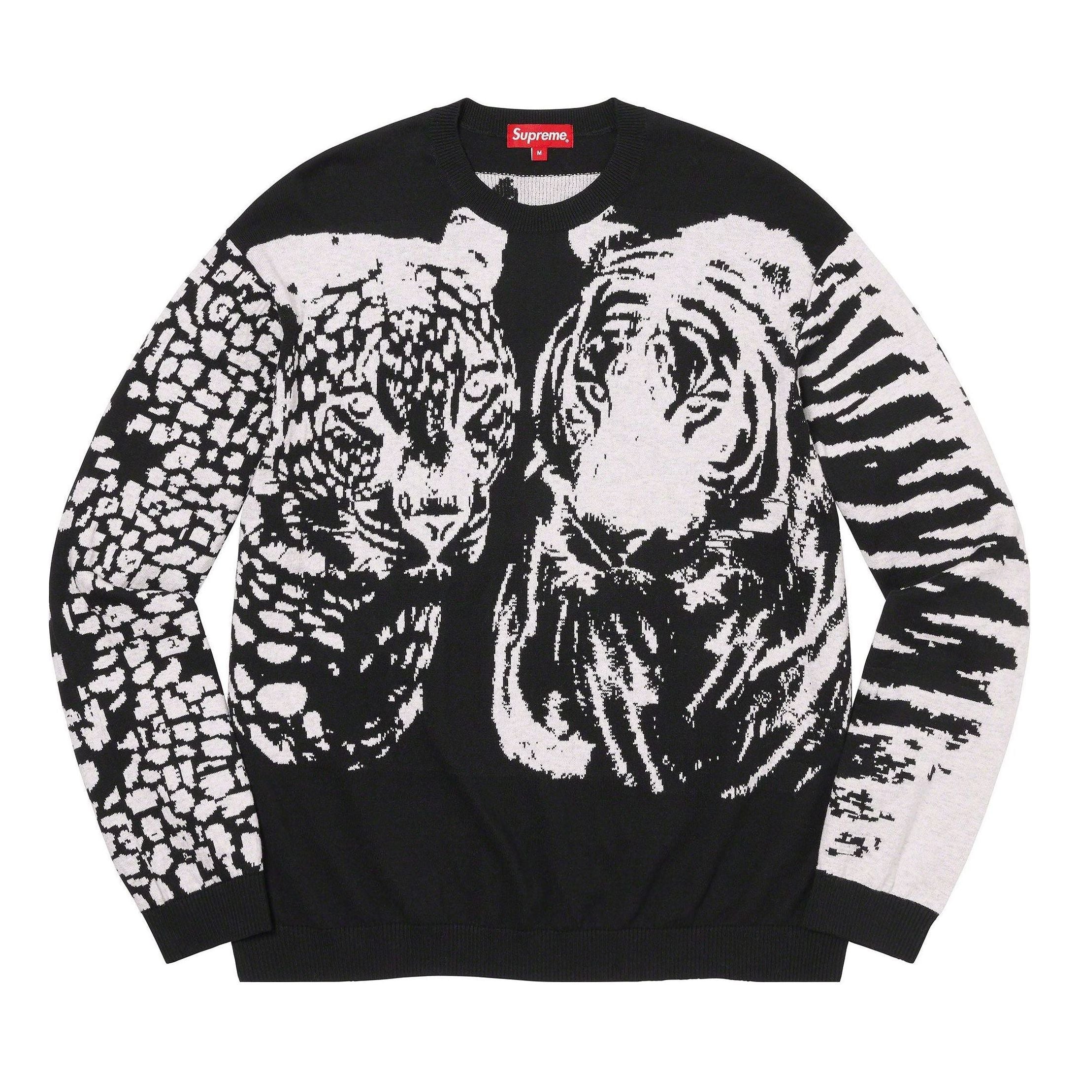 Supreme SS23 Week7 Big Cats Jacquard Sweater 'Black' SUP-SS23-149