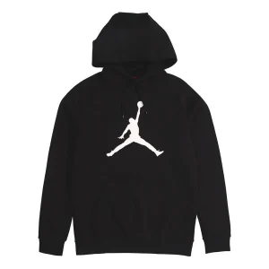Air Jordan Large logo Printing Fleece Lined Pullover Black DA6802-010