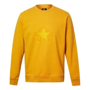 Men's Converse Logo Printing Round Neck Pullover Yellow 10020819-740