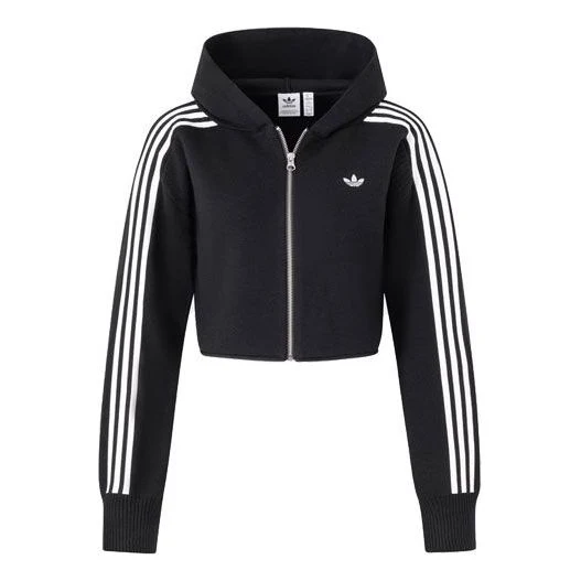 (WMNS) adidas Originals Premium Zipper Hoodie Asia Sizing 'Black' JI7061