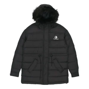 (WMNS) Converse Long Down Jacket Asia Sizing 'Black' 10007727-A03