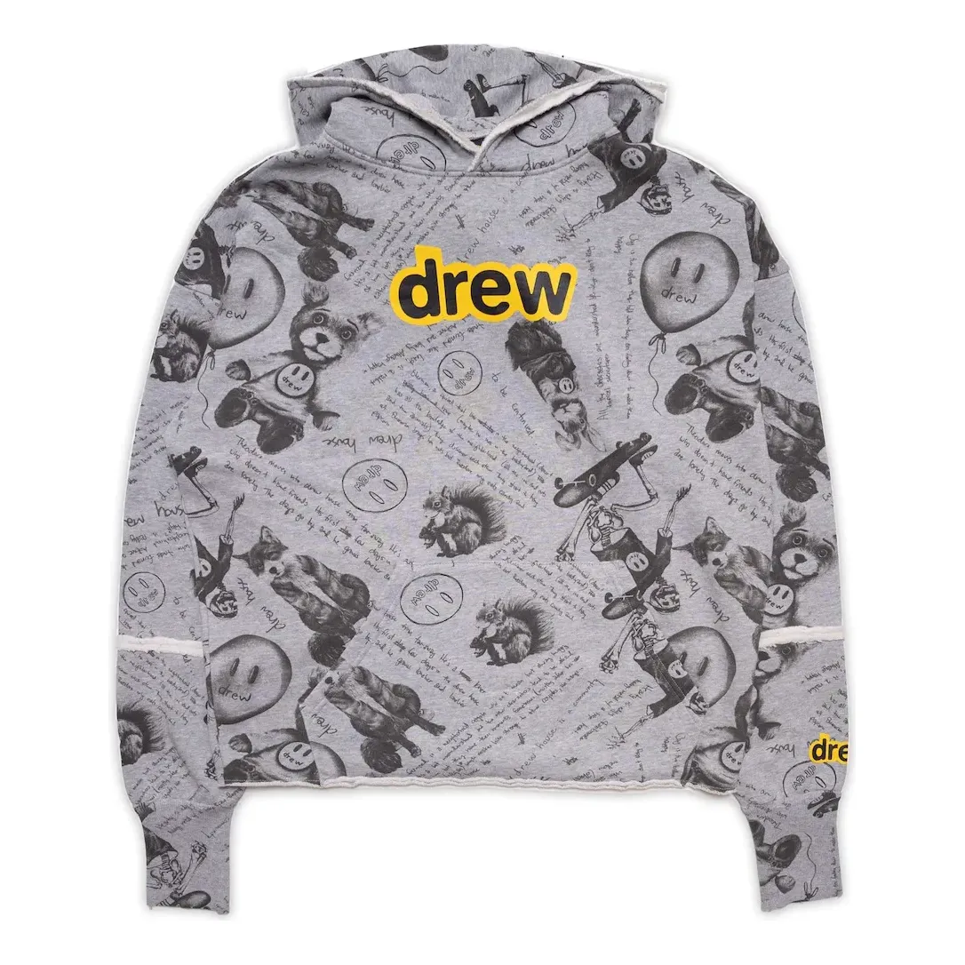Drew House Secret Deconstructed Hoodie 'Idears heather Grey' DR-FW21-107