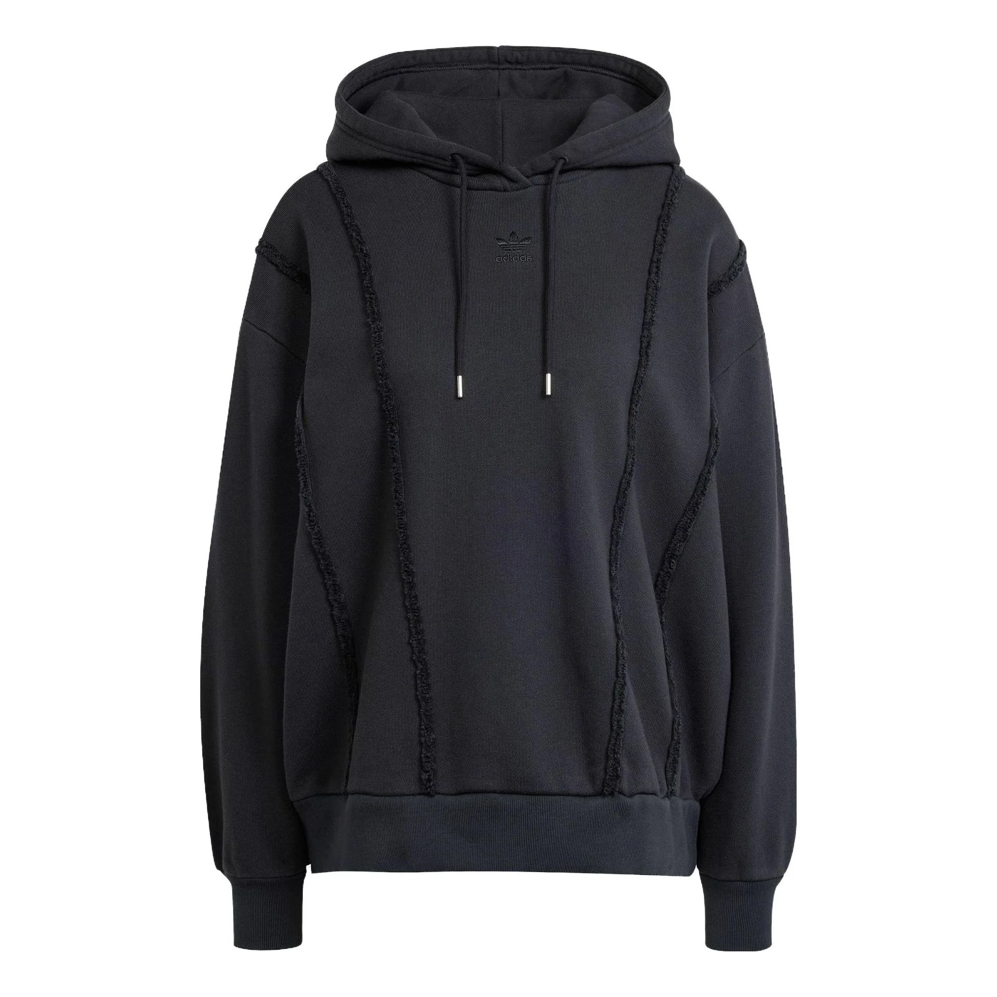 (WMNS) adidas originals Distressed Hoodie Asia Sizing 'Black' IY9025