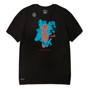 Nike DRI-FIT Kyrie Kyrie Irving Basketball Short Sleeve 'Black Blue' BQ3604-011