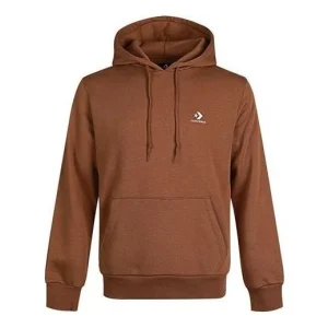 Converse Embroidered Star Chevron Pullover Hoodie Asia Sizing 'Brown' 10019923-A09