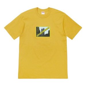 Supreme SS19 Greetings Tee Printing Short Sleeve Unisex Yellow SUP-SS19-10516