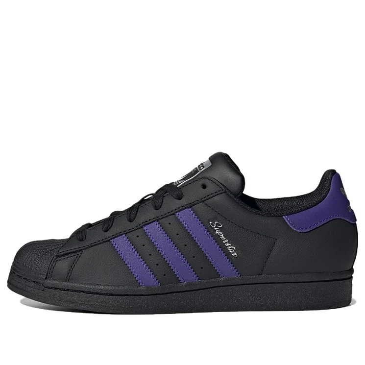 (WMNS) adidas originals Superstar 'Black Purple' IE3000