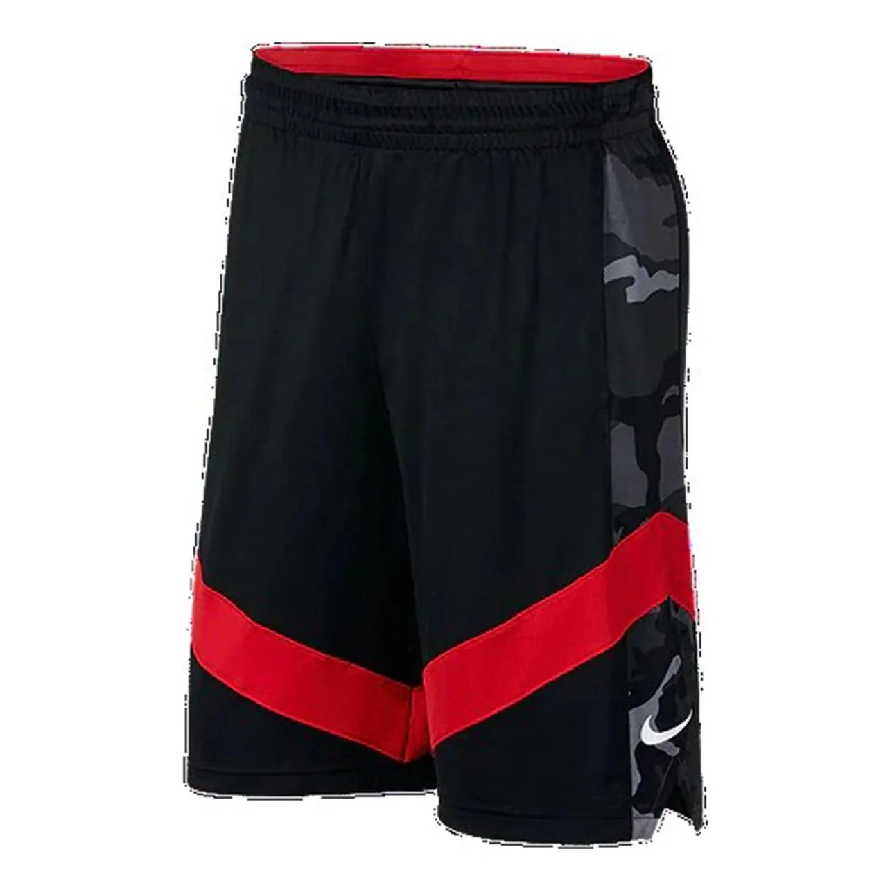 Nike Courtlines Pinted Basketball Shorts 'Black Red' AJ3906-010