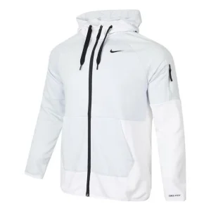 Nike long sleeves hooded zipped jacket 'White' DQ4788-085