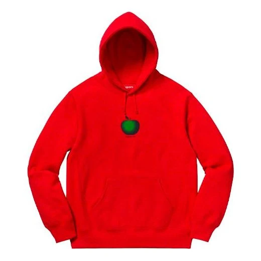Supreme SS19 Apple Hooded Sweatshirt Red logo SUP-SS19-059