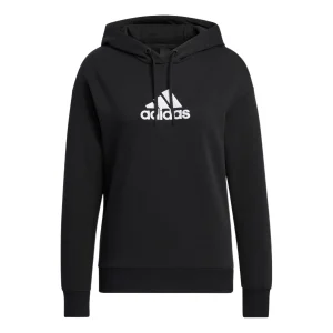 (WMNS) adidas Logo Hoodie 'Black' HM7069