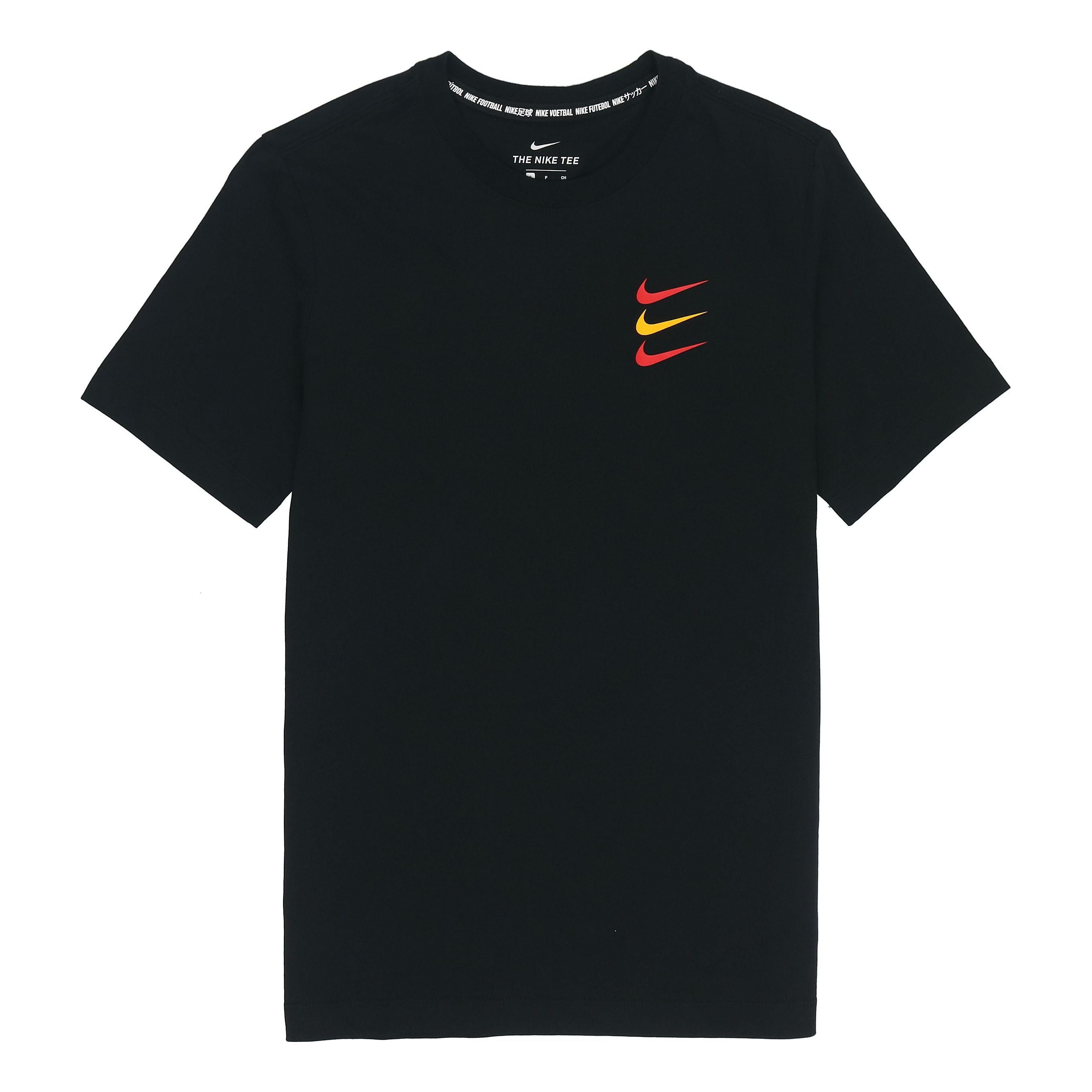 Men's Nike Contrasting Colors Logo Sports Round Neck Short Sleeve Black T-Shirt DJ4392-010