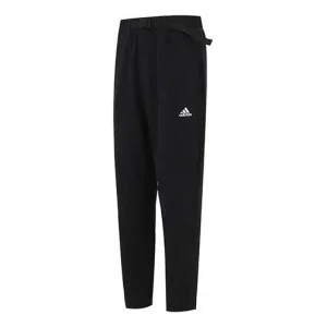 Men's adidas Th Strech Wvpt Solid Color Casual Sports Pants/Trousers/Joggers Black HE9890