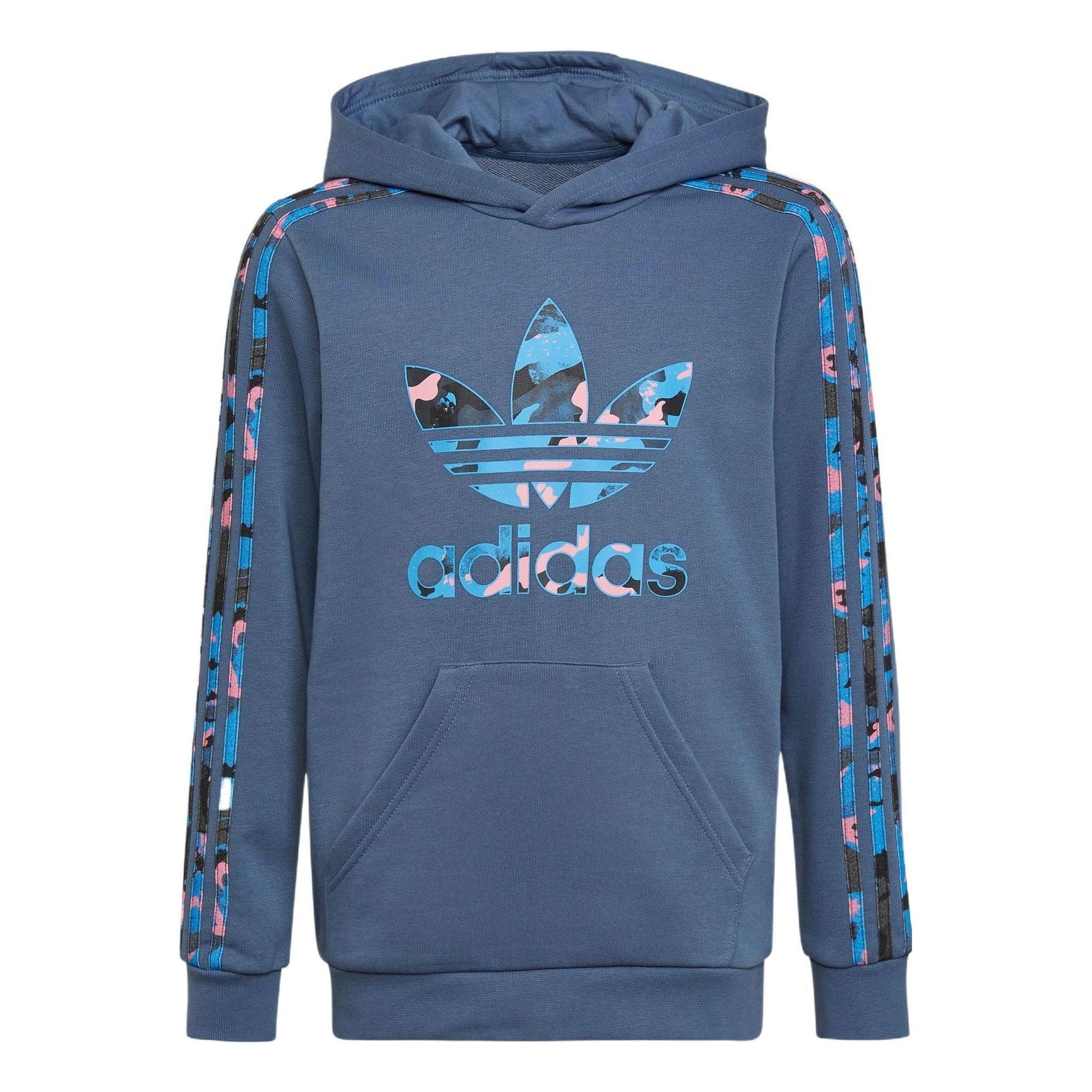 (GS) adidas Camo Hoodie 'Blue' HK0283