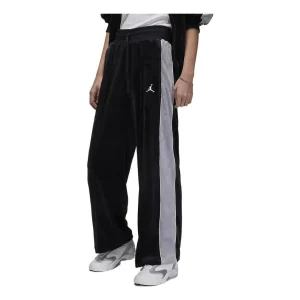 (WMNS) Air Jordan Flight Velour Pant 'Black Grey' DV1405-010