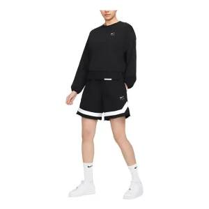 (WMNS) Nike Swoosh Fly Fleece Basketball Shorts Asia Sizing 'Black White' FN0149-010