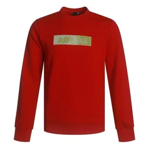 adidas Alphabet Logo Casual Cozy Knit Pullover Red GH4415