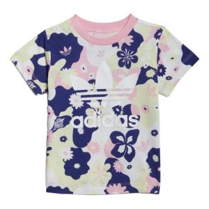 (TD) adidas Flower Allover Print T-Shirts 'Multi' HE6930