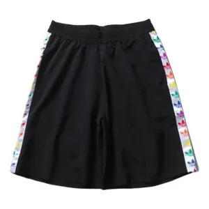 adidas originals MENS Pride W Short String Standard Trendy Sports Casual Pants Black FQ6588