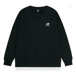 New Balance Alphabet Logo Round Neck Long Sleeves Black AMT13345-BK